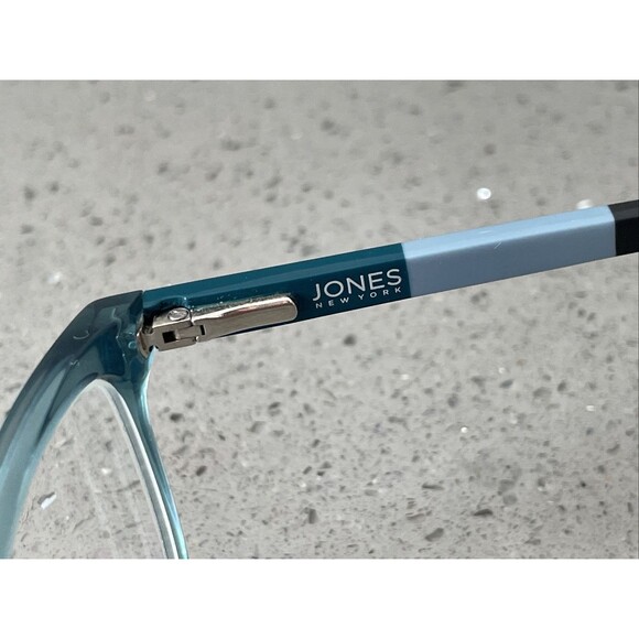 JONES NEW YORK J236 TEAL Eyeglasses Frames ONLY rectangle full rim 48-15-135 - Picture 7 of 15